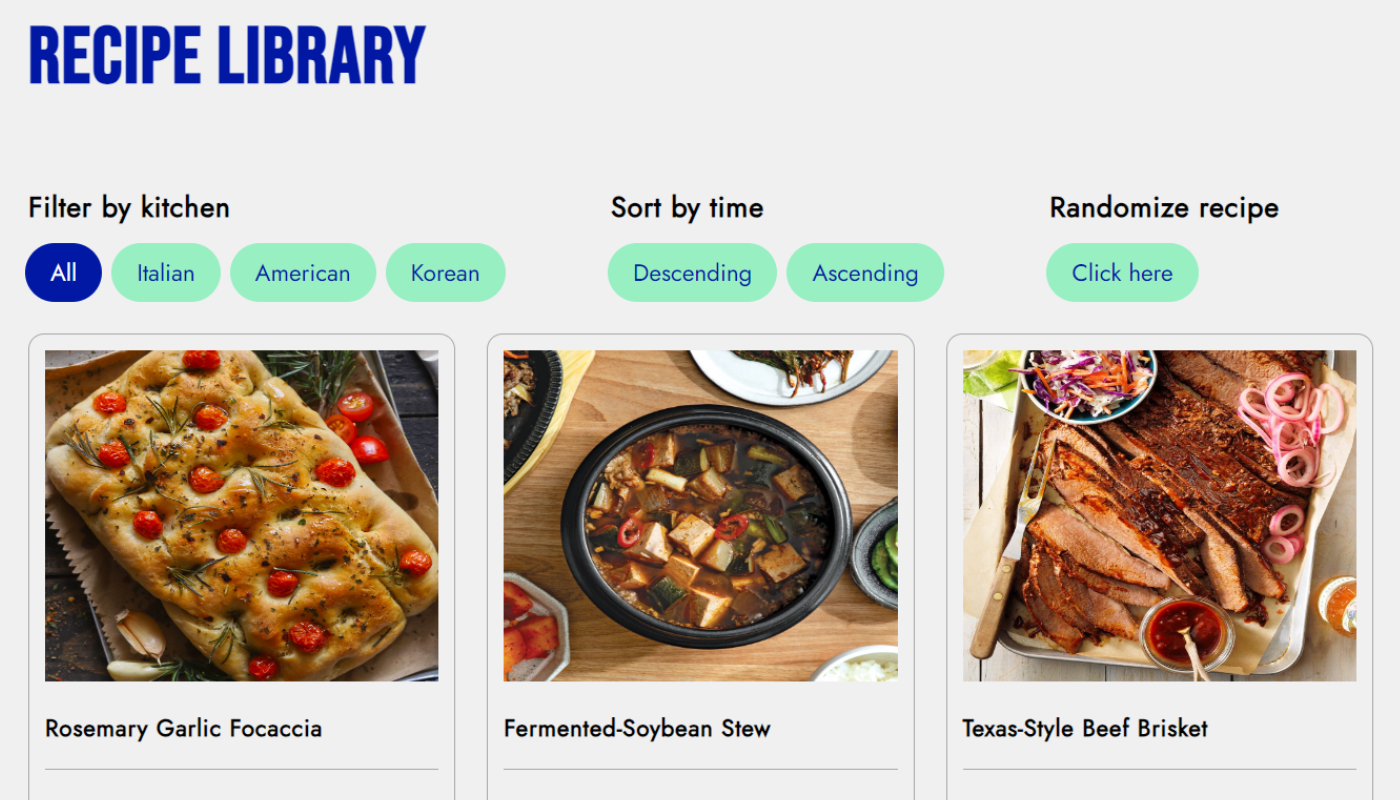 Recipe Library
